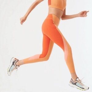 Outdoor Voices Sunstone/Paprika Peach SuperForm Zoom 7/8 Leggings Size Small